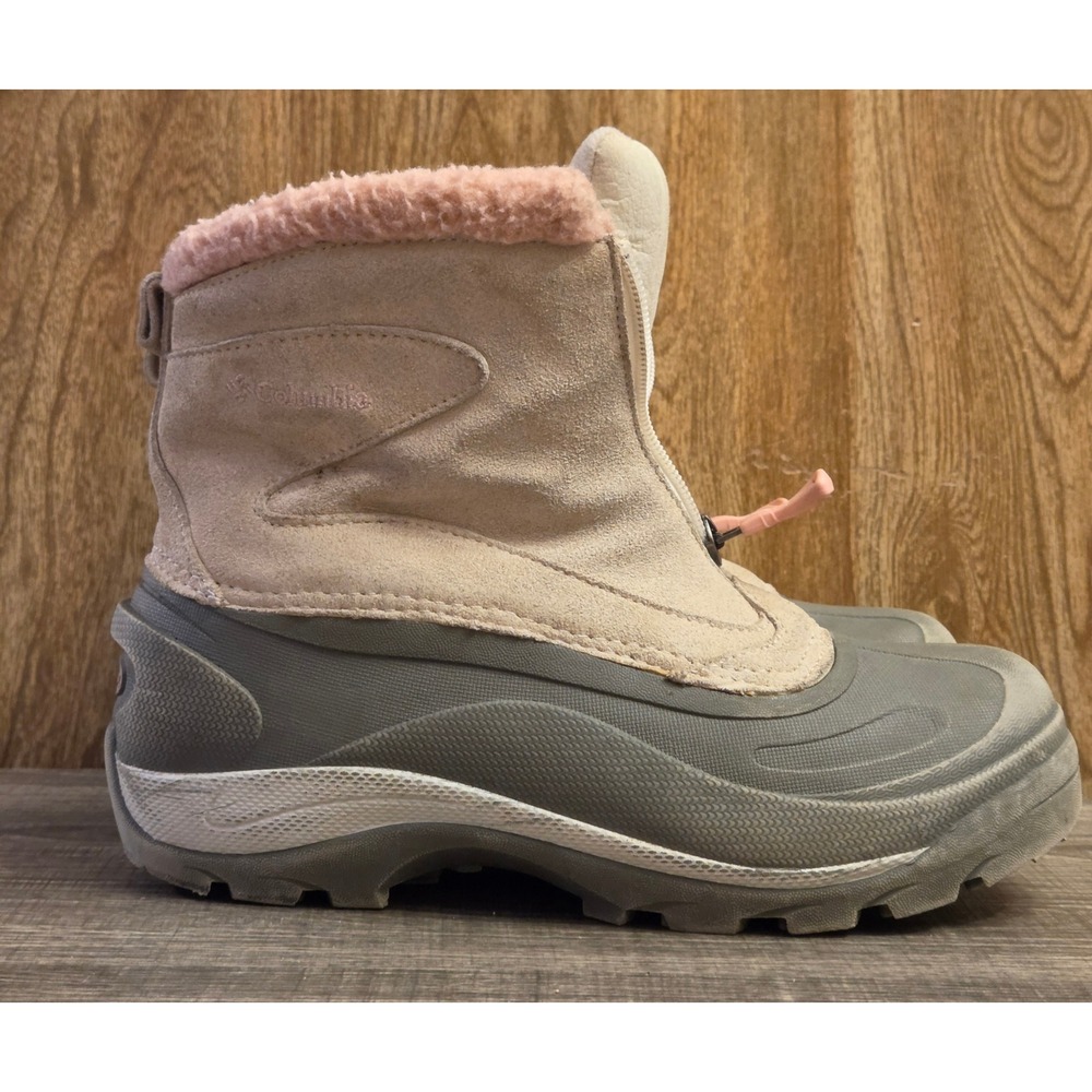 Columbia Cascadian Snowchill Thermolite Winter Boots Women's Size 6.5 Cream Pink